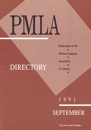 PMLA Volume 106 - Issue 4 -
