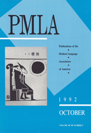 PMLA Volume 107 - Issue 5 -