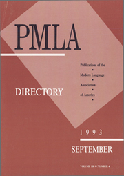 PMLA Volume 108 - Issue 4 -  Directory
