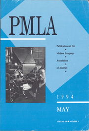 PMLA Volume 109 - Issue 3 -