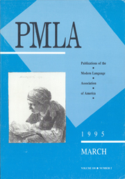 PMLA Volume 110 - Issue 2 -  Special Millennium issue