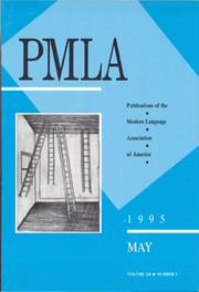 PMLA Volume 110 - Issue 3 -  Special Millennium issue