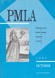 PMLA Volume 110 - Issue 5 -