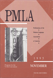 PMLA Volume 110 - Issue 6 -  Program for the 111th Convention, Chicago, Illinois 27–30 December
