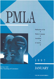 PMLA Volume 112 - Issue 1 -  Special Topic: The Teaching of Literature