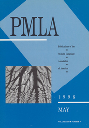 PMLA Volume 113 - Issue 3 -