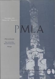 PMLA Volume 114 - Issue 6 -  Program The 115th MLA Annual Convention Chicago