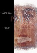 PMLA Volume 120 - Issue 1 -  Special Topic: On Poetry