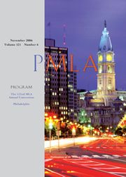 PMLA Volume 121 - Issue 6 -  Program of the 2006 Convention, Philadelphia 27–30 December