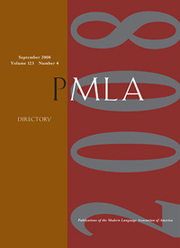 PMLA Volume 123 - Issue 4 -  Directory