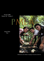 PMLA Volume 124 - Issue 5 -  Special Topic War