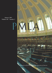 PMLA Volume 128 - Issue 1 -