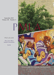 PMLA Volume 130 - Issue 4 -  The 131st MLA Annual Convention, Austin