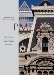 PMLA Volume 131 - Issue 4 -  The 132nd MLA Annual Convention, Philadelphia