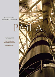 PMLA Volume 132 - Issue 4 -  The 133rd MLA Annual Convention, New York City