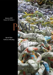 PMLA Volume 134 - Issue 1 -  Special Topic Cultures of Reading