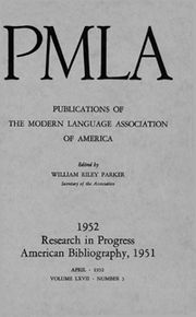 PMLA Volume 67 - Issue 3 -  Research in Progress American Bibliography, 1951