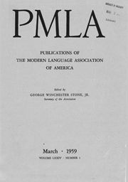PMLA Volume 74 - Issue 1 -