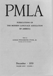 PMLA Volume 74 - Issue 5 -