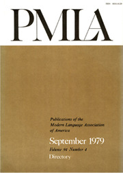 PMLA Volume 94 - Issue 4 -  Directory
