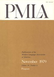 PMLA Volume 94 - Issue 6 -  Program of the 94th Annual Convention, San Francisco, California 27–30 December 1979
