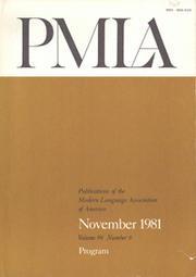 PMLA Volume 96 - Issue 6 -  Program of the Ninety-Sixth Annual Convention, New York, New York 27–30 December