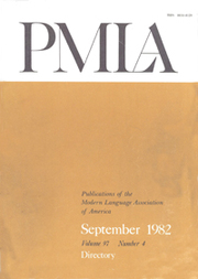 PMLA Volume 97 - Issue 4 -  Directory