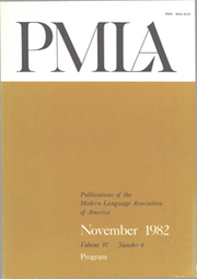 PMLA Volume 97 - Issue 6 -  Program of the 97th Annual Convention