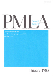 PMLA Volume 98 - Issue 1 -