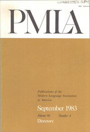 PMLA Volume 98 - Issue 4 -  Directory
