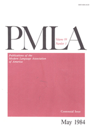 PMLA Volume 99 - Issue 3 -  Centennial Issue