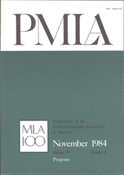 PMLA Volume 99 - Issue 6 -  Program of the 1984 Convention of the Modern Language Association of America Washington, D.C. 27-30 December 1984