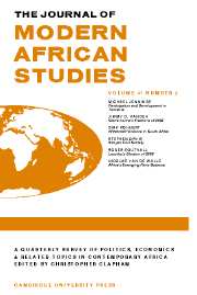 The Journal of Modern African Studies Volume 41 - Issue 2 -