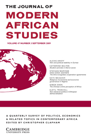 The Journal of Modern African Studies Volume 47 - Issue 3 -