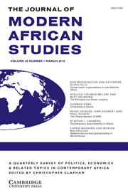 The Journal of Modern African Studies Volume 48 - Issue 1 -