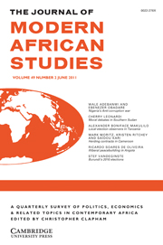 The Journal of Modern African Studies Volume 49 - Issue 2 -