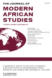 The Journal of Modern African Studies Volume 51 - Issue 3 -