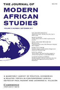 The Journal of Modern African Studies Volume 52 - Issue 3 -
