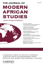 The Journal of Modern African Studies Volume 55 - Issue 4 -