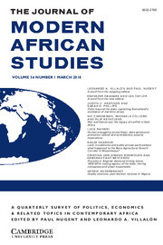 The Journal of Modern African Studies Volume 56 - Issue 1 -