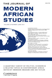 The Journal of Modern African Studies Volume 56 - Issue 2 -