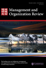 Management and Organization Review Volume 15 - Issue 4 -