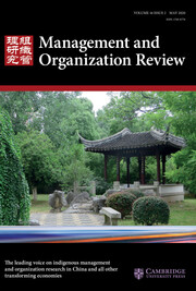 Management and Organization Review Volume 16 - Issue 2 -