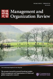 Management and Organization Review Volume 19 - Issue 1 -