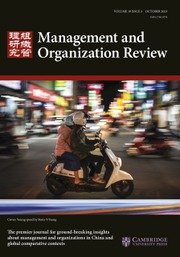 Management and Organization Review Volume 19 - Issue 5 -