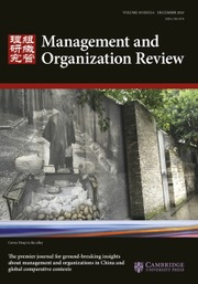 Management and Organization Review Volume 19 - Issue 6 -