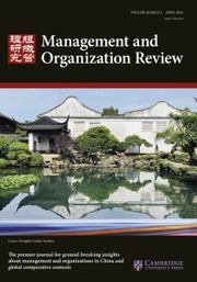 Management and Organization Review Volume 20 - Issue 2 -