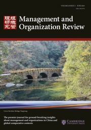 Management and Organization Review Volume 20 - Issue 3 -