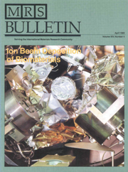 MRS Bulletin Volume 14 - Issue 4 -  Ion Beam Deposition of Biomaterials