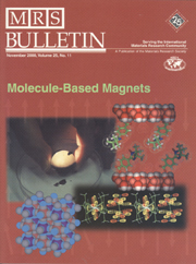 MRS Bulletin Volume 25 - Issue 11 -  Molecule-Based Magnets